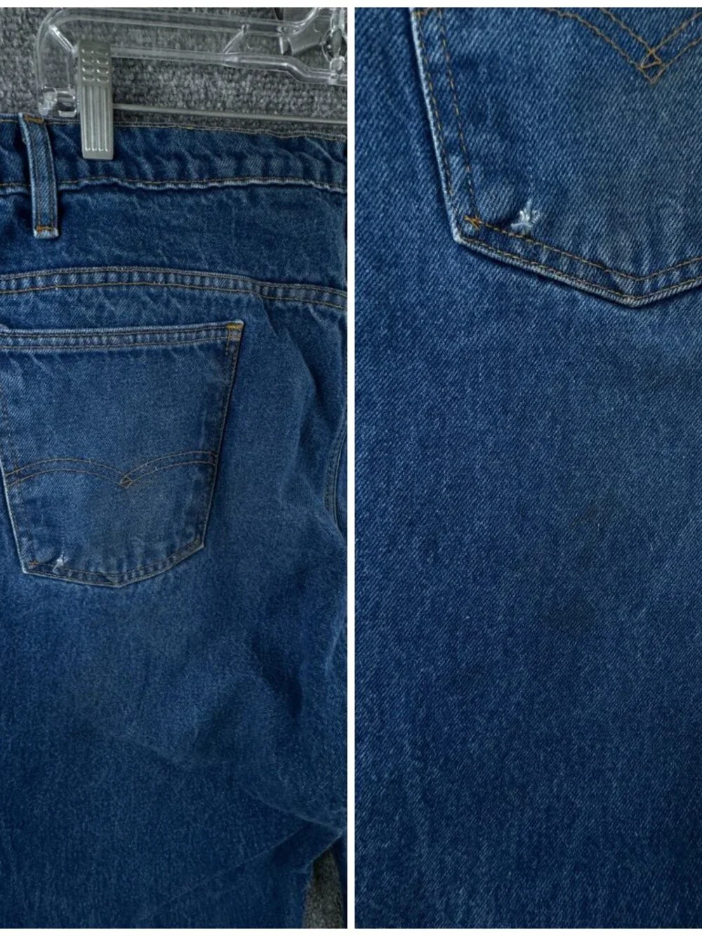 VTG Levi’s 505 Orange Tab Denim Blue Jeans ACTL 41x29 Adult 1991 Cutoff Men